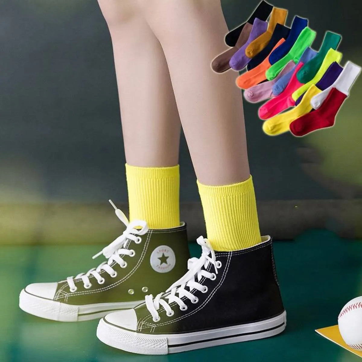 Harajuku Fluorescent Socks - Women’s Clothing & Accessories - 5