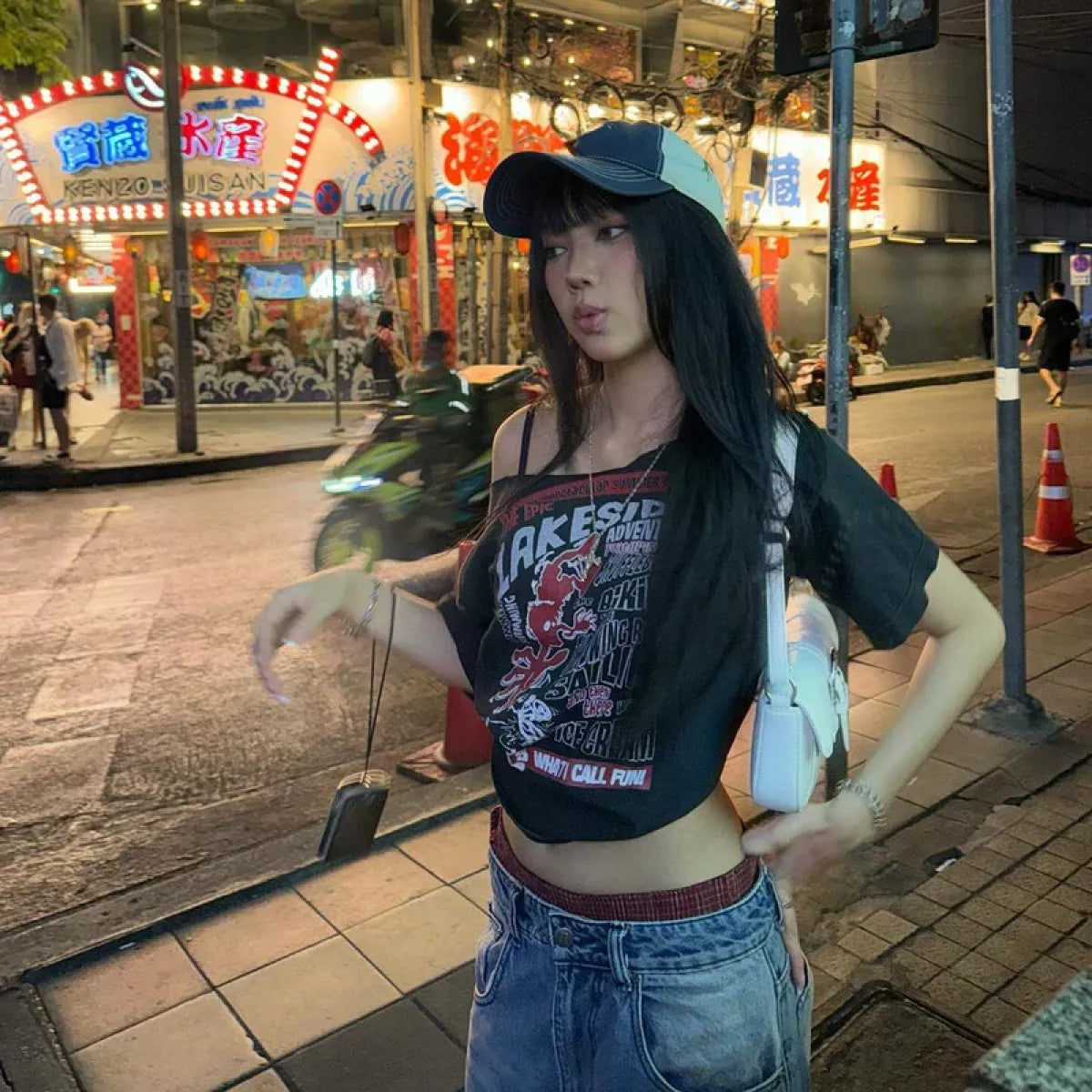 Harajuku Gothic Off-Shoulder T-Shirt - T-Shirts - Women T-shirts - 10