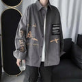 Harajuku Graphic Button Up Shirt - T-Shirts - Graphic Shirts - 13