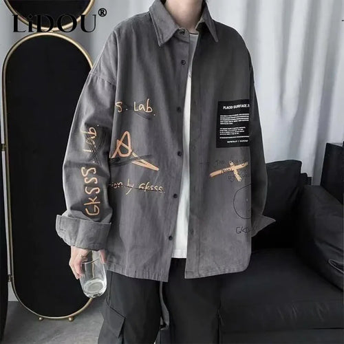 Harajuku Graphic Button Up Shirt - T-Shirts - Graphic Shirts - 2