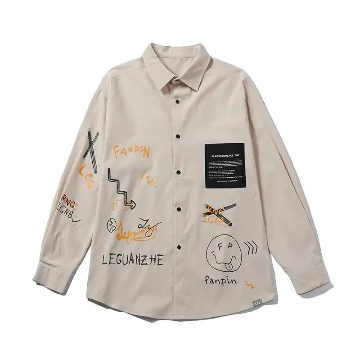 Harajuku Graphic Button Up Shirt - T-Shirts - Graphic Shirts - 6