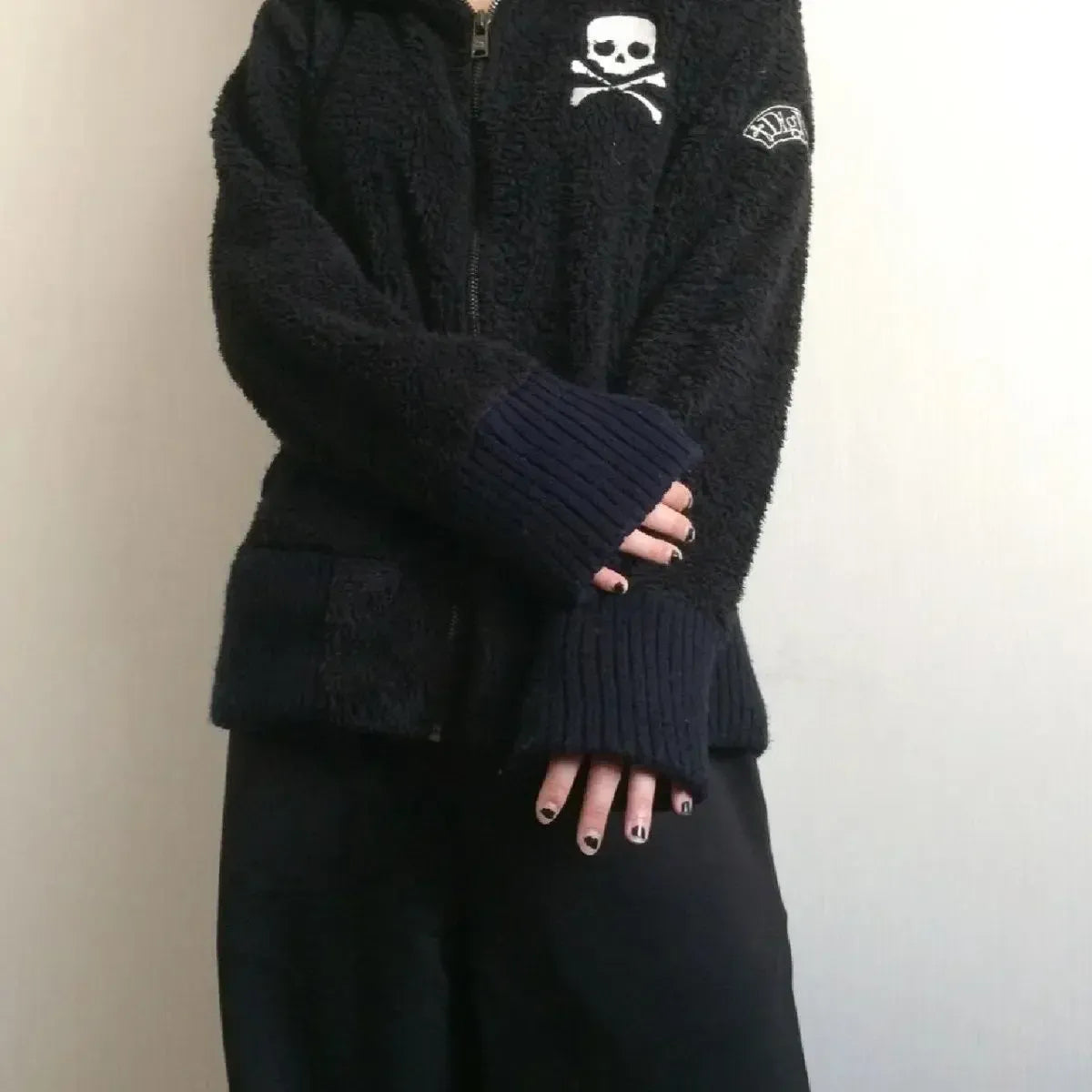 Harajuku Grunge Skull Zip Hoodie - Hoodies & Sweatshirts - Women Hoodies - 10