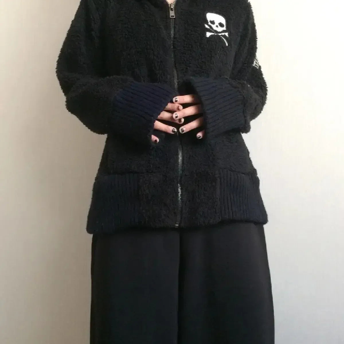 Harajuku Grunge Skull Zip Hoodie - Hoodies & Sweatshirts - Women Hoodies - 11