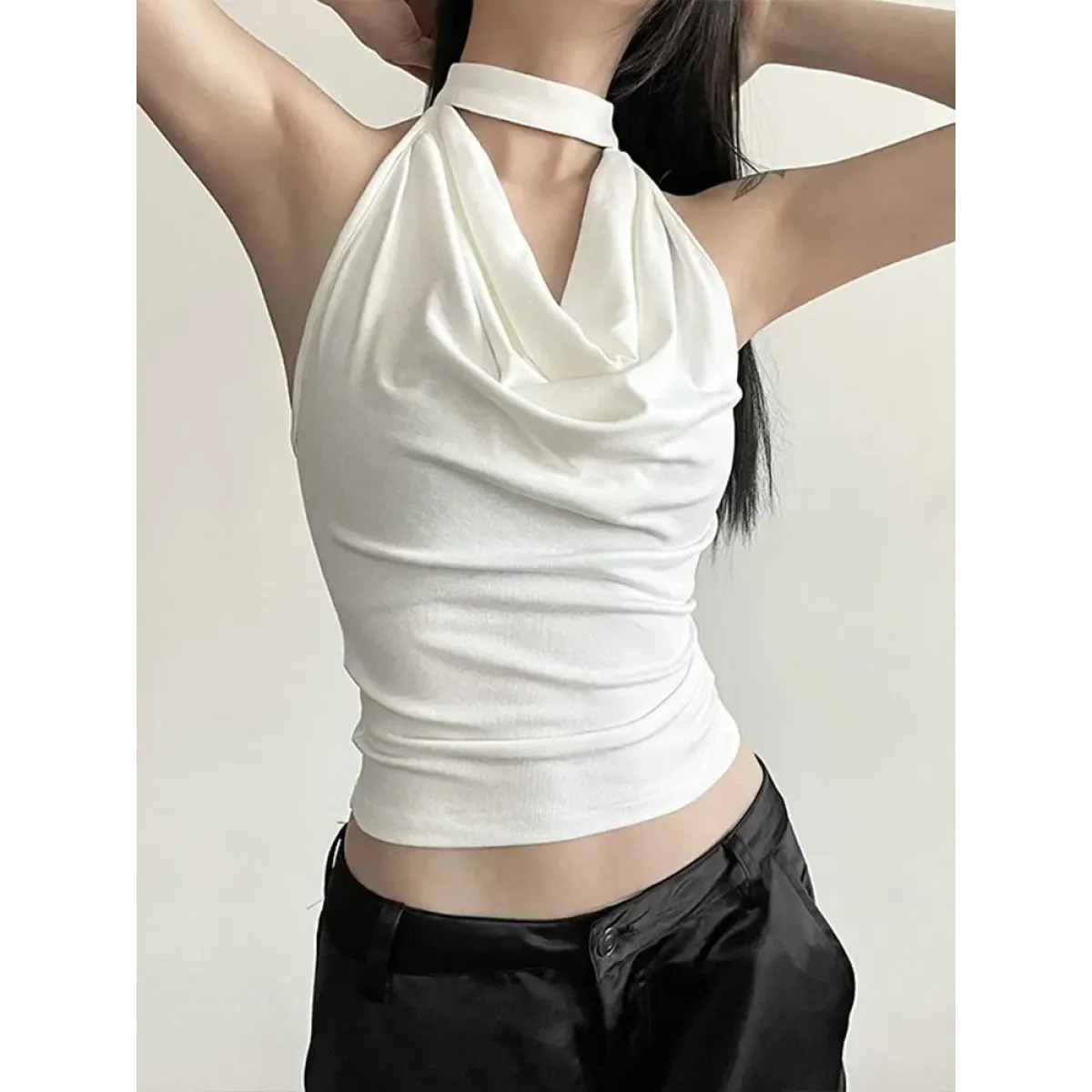 Harajuku Halter Crop Top - Women’s Clothing & Accessories - vest - 1