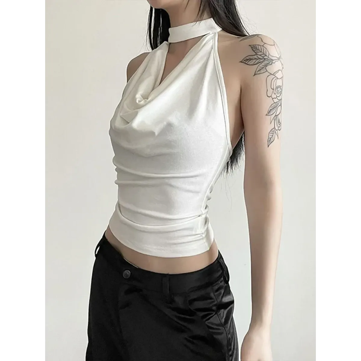 Harajuku Halter Crop Top - Women’s Clothing & Accessories - vest - 2