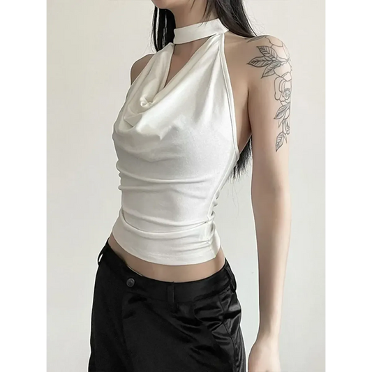 Harajuku Halter Crop Top - Women’s Clothing & Accessories - vest - 2