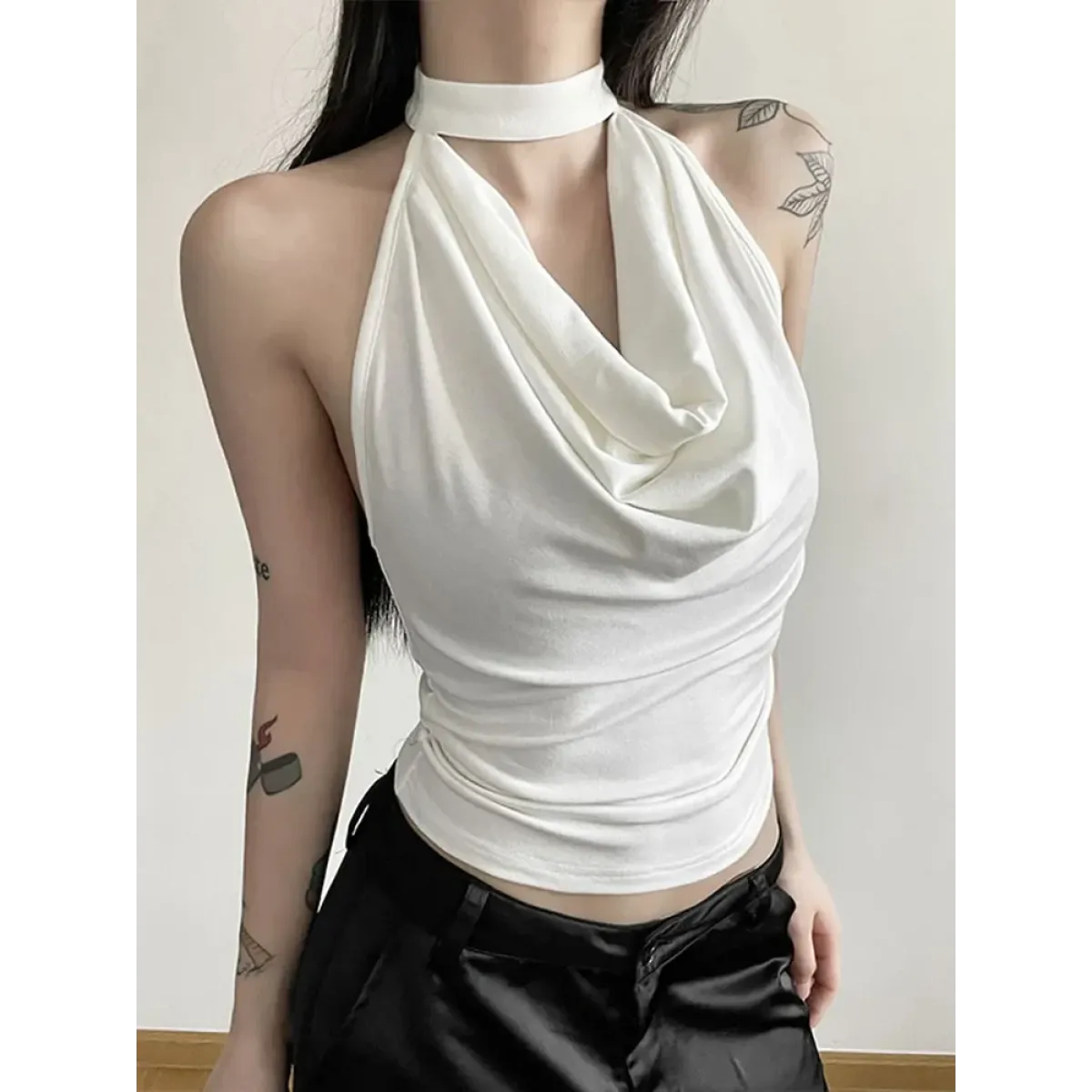 Harajuku Halter Crop Top - Women’s Clothing & Accessories - vest - 3