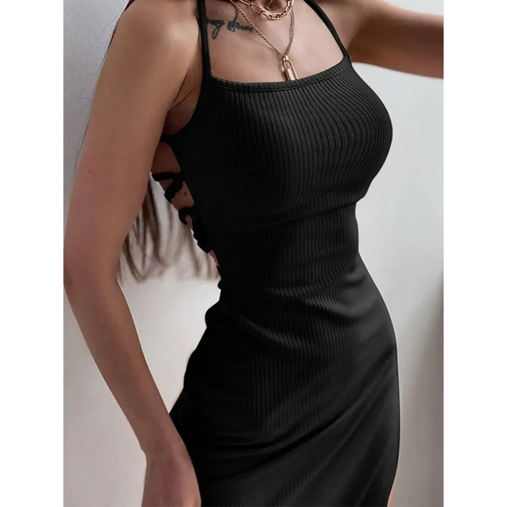 Harajuku High Split Bodycon Dress - All Dresses - bodycon - 2