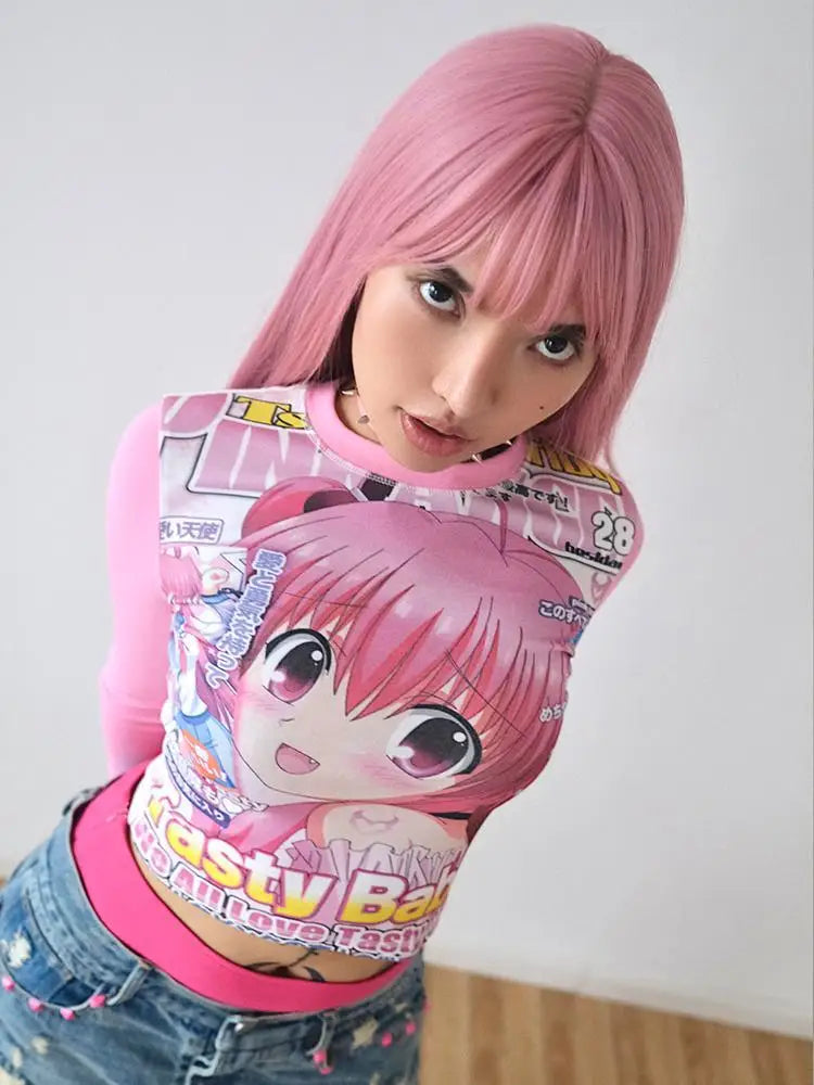 Harajuku Kawaii Anime Graphic Tee - T-Shirts - Shirts & Tops - 4 - 2024