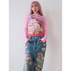 Harajuku Kawaii Anime Graphic Tee - T-Shirts - 5