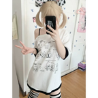 Harajuku Kawaii Cartoon Print Loose Tee – Gothic Sweet Style - T-Shirts - Short - Crew - T-Shirts - 2