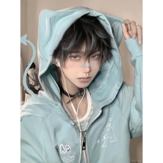 Harajuku Kawaii Embroidered Hoodie - Hoodies & Sweatshirts - Hoodies - 1