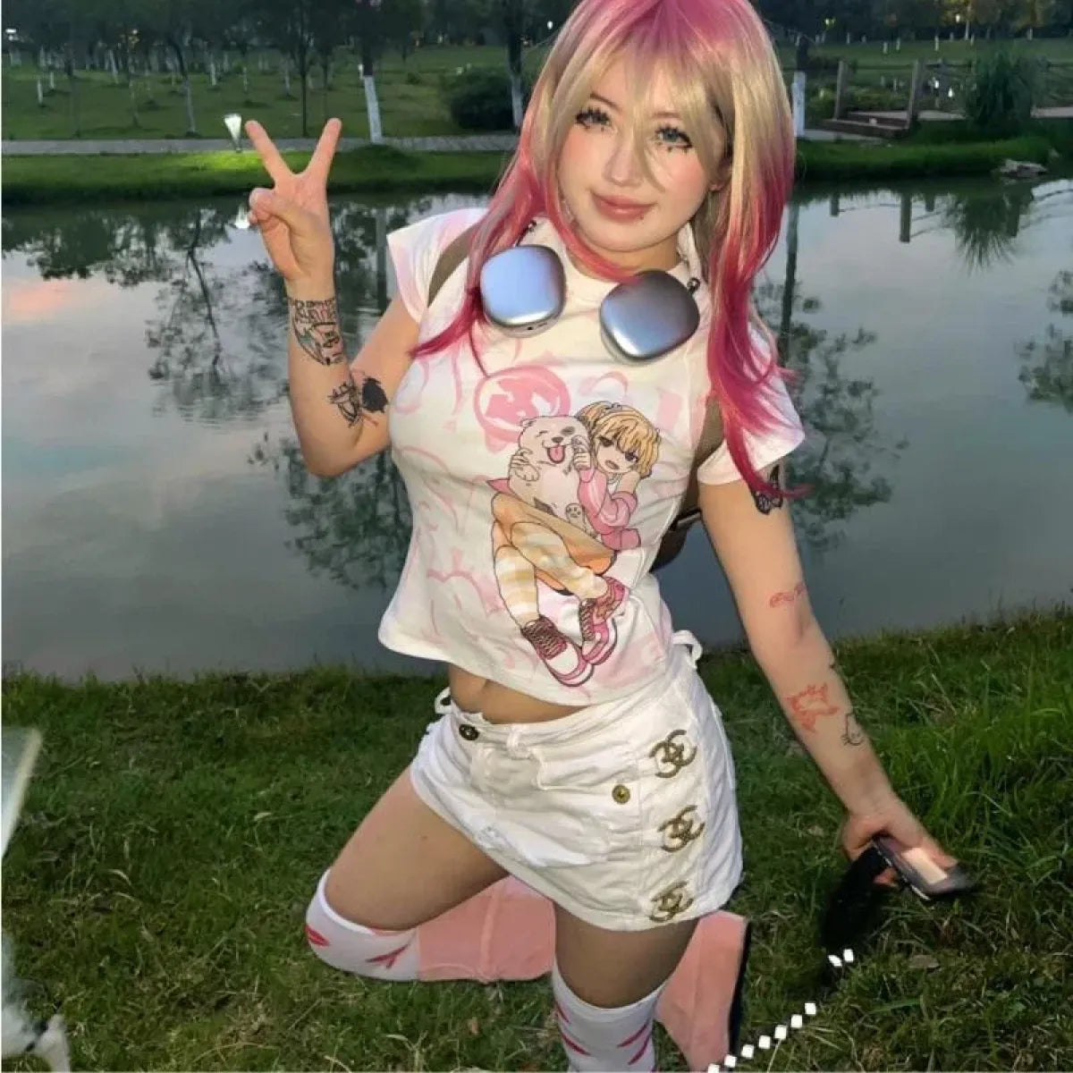 Harajuku Kawaii Graphic Crop T-Shirt - T-Shirts - T-Shirts - 2