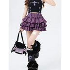 Harajuku Kawaii Lolita Mini Skirt – High Waist Ruffle Cake Layer - Bottoms - Skirts - 2
