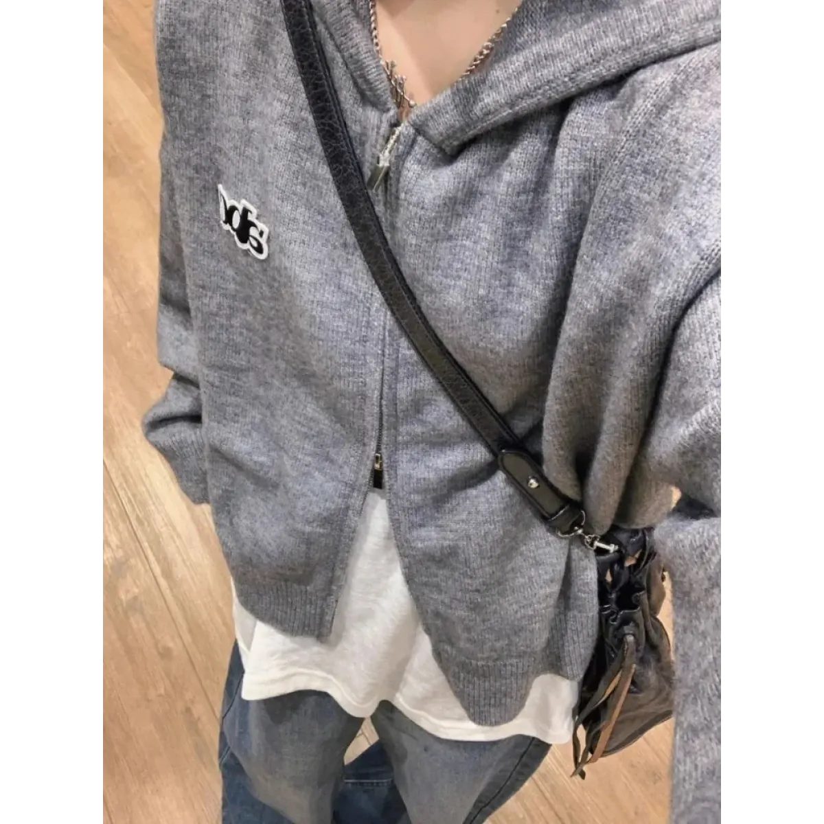 Harajuku Knit Zip Cardigan - Women’s Clothing & Accessories - Cardigans - 3