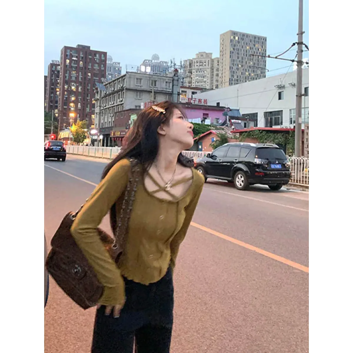 Harajuku Korean Style Slim Long Sleeve T-shirt - Sexy Streetwear Top - T-Shirts - 6