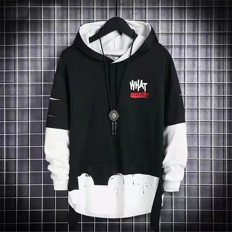 Harajuku Korean Techwear Loose Hoodie - White/Black / S - Hoodies & Sweatshirts - Clothing - 7 - 2024