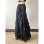 Harajuku Lace Bow A-Line Skirt - Bottoms - Skirts - 5