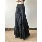 Harajuku Lace Bow A-Line Skirt - Bottoms - Skirts - 6