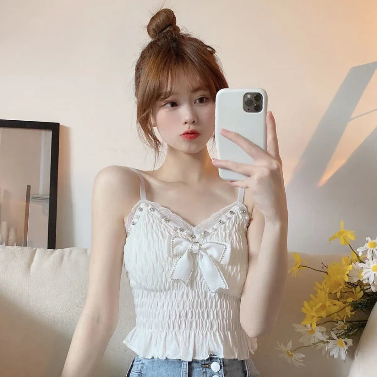 Harajuku Lace Bow Crop Top - Women’s Clothing & Accessories - Crop Tops - 16