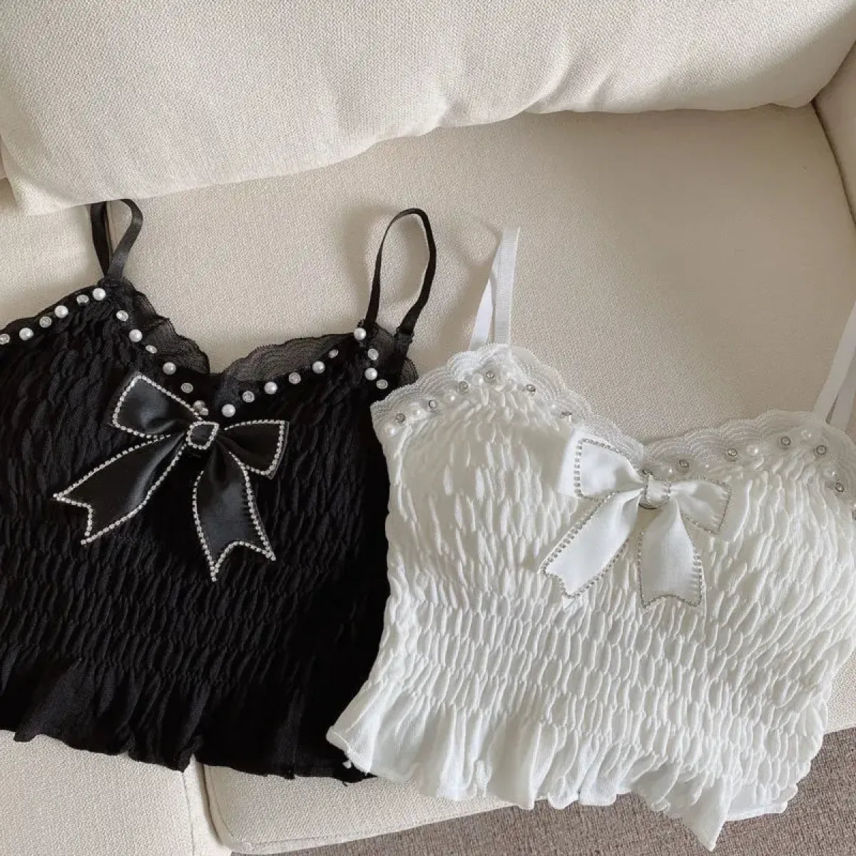 Harajuku Lace Bow Crop Top - Women’s Clothing & Accessories - Crop Tops - 9