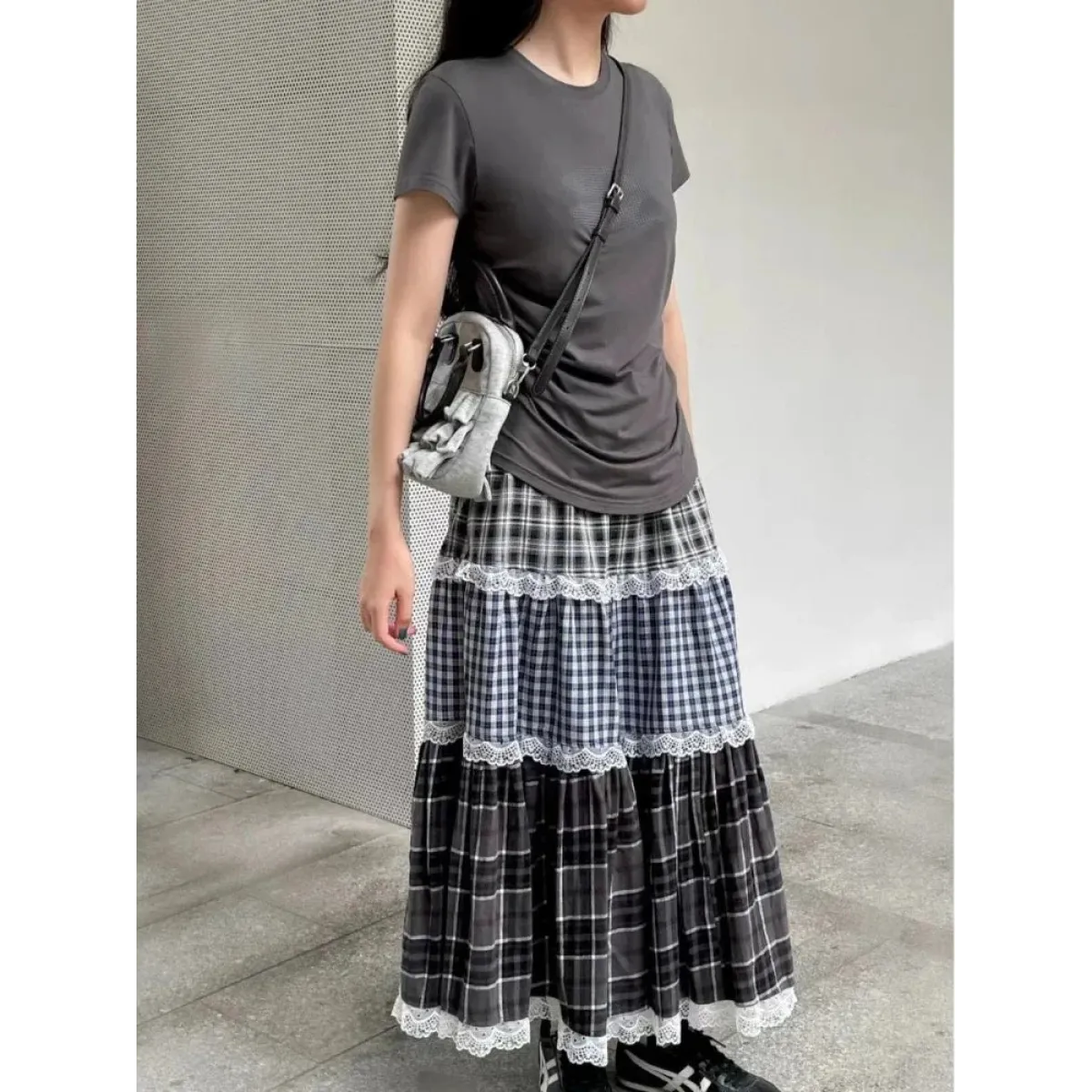 Harajuku Lace Plaid Skirt - Bottoms - Skirts - 3