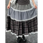 Harajuku Lace Plaid Skirt - Bottoms - Skirts - 4