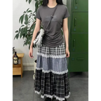 Harajuku Lace Plaid Skirt - Bottoms - Skirts - 5