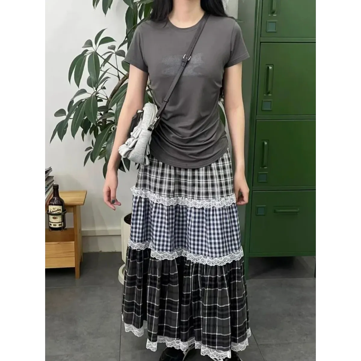 Harajuku Lace Plaid Skirt - Bottoms - Skirts - 5