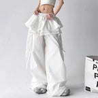 Harajuku Lace Ruffle Cargo Pants - Bottoms - Women’s Pants - 6