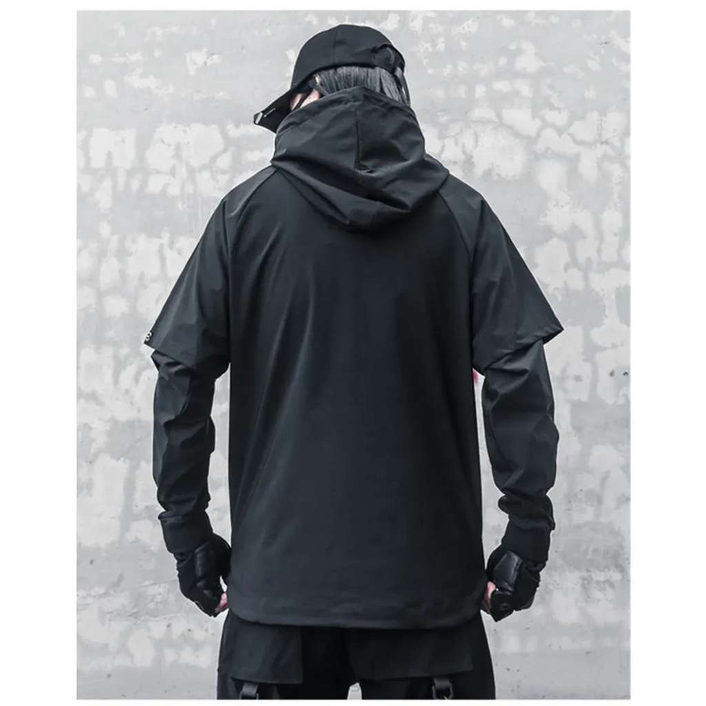 Harajuku Layered Techwear Hoodie - Hoodies & Sweatshirts - Men’s Hoodies - 12