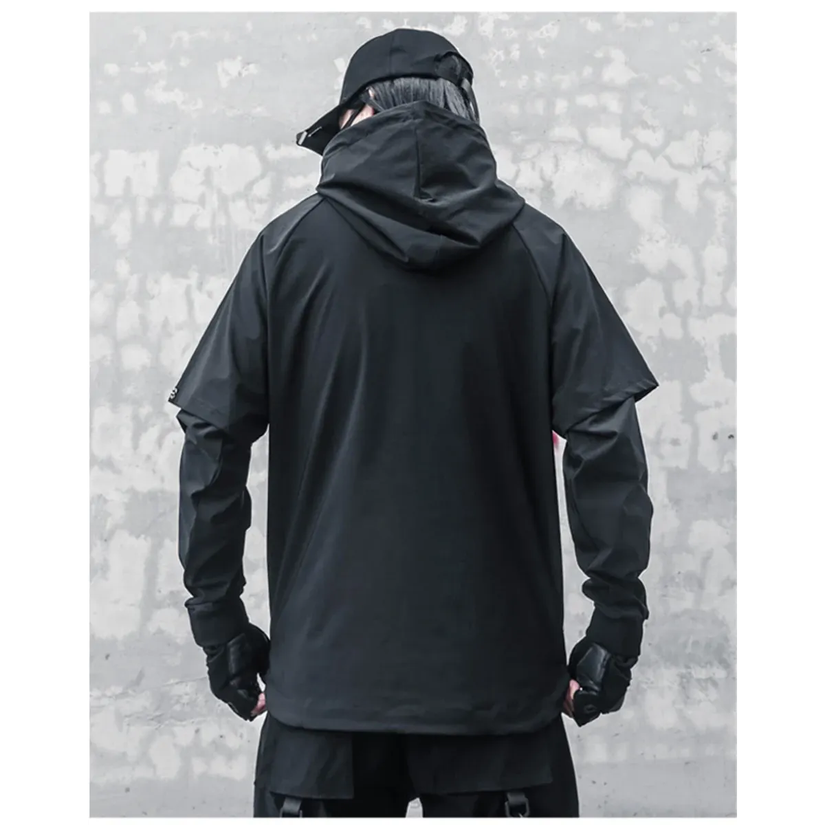 Harajuku Layered Techwear Hoodie - Hoodies & Sweatshirts - Men’s Hoodies - 12