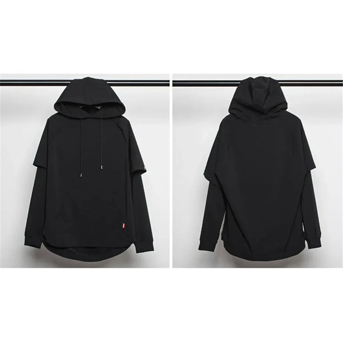 Harajuku Layered Techwear Hoodie - Hoodies & Sweatshirts - Men’s Hoodies - 13