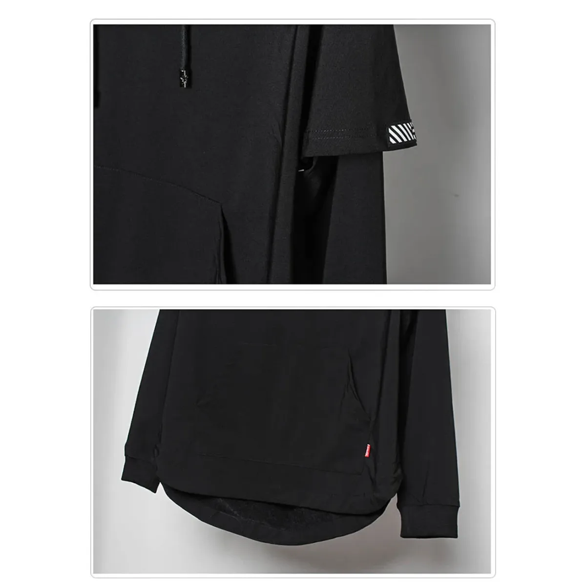 Harajuku Layered Techwear Hoodie - Hoodies & Sweatshirts - Men’s Hoodies - 15