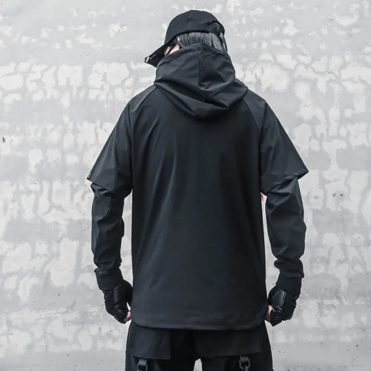 Harajuku Layered Techwear Hoodie - Hoodies & Sweatshirts - Men’s Hoodies - 3