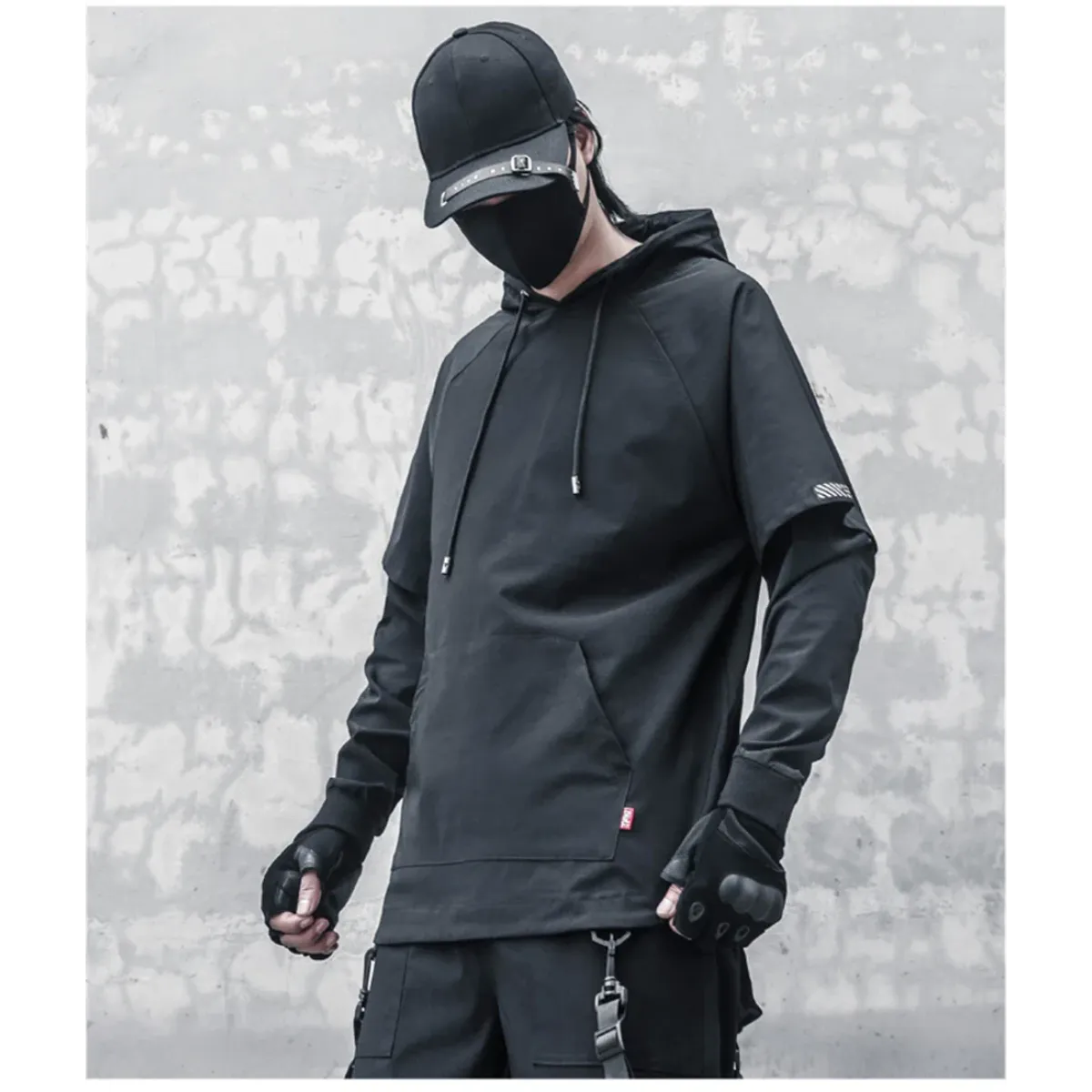 Harajuku Layered Techwear Hoodie - Hoodies & Sweatshirts - Men’s Hoodies - 8