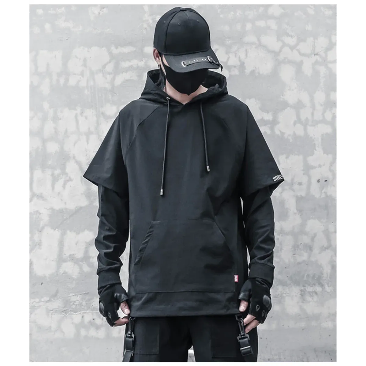 Harajuku Layered Techwear Hoodie - Hoodies & Sweatshirts - Men’s Hoodies - 9