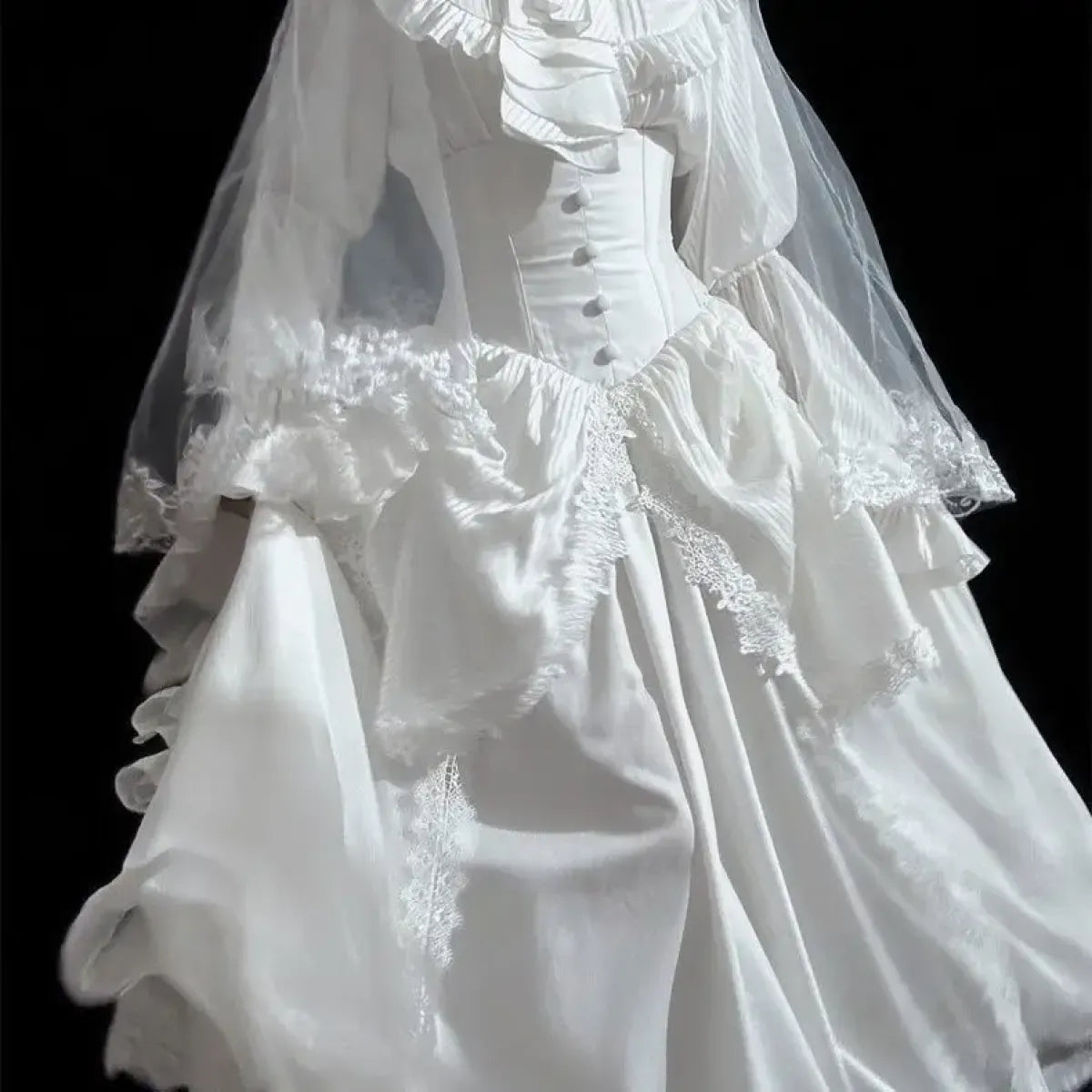 Harajuku Lolita Ruffle Sleeve Top - Tops - Harajuku Blouses & Skirts - 10