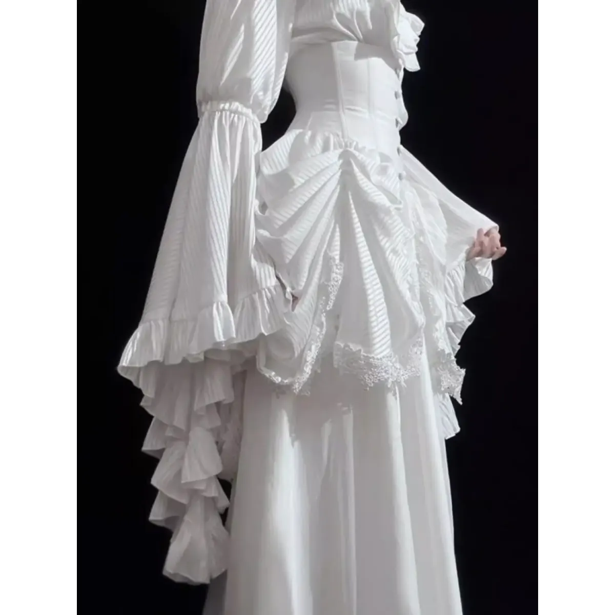 Harajuku Lolita Ruffle Sleeve Top - Tops - Harajuku Blouses & Skirts - 14