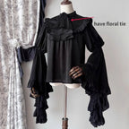 Harajuku Lolita Ruffle Sleeve Top - Tops - Harajuku Blouses & Skirts - 16