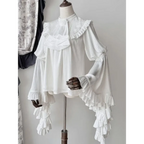 Harajuku Lolita Ruffle Sleeve Top - Tops - Harajuku Blouses & Skirts - 2