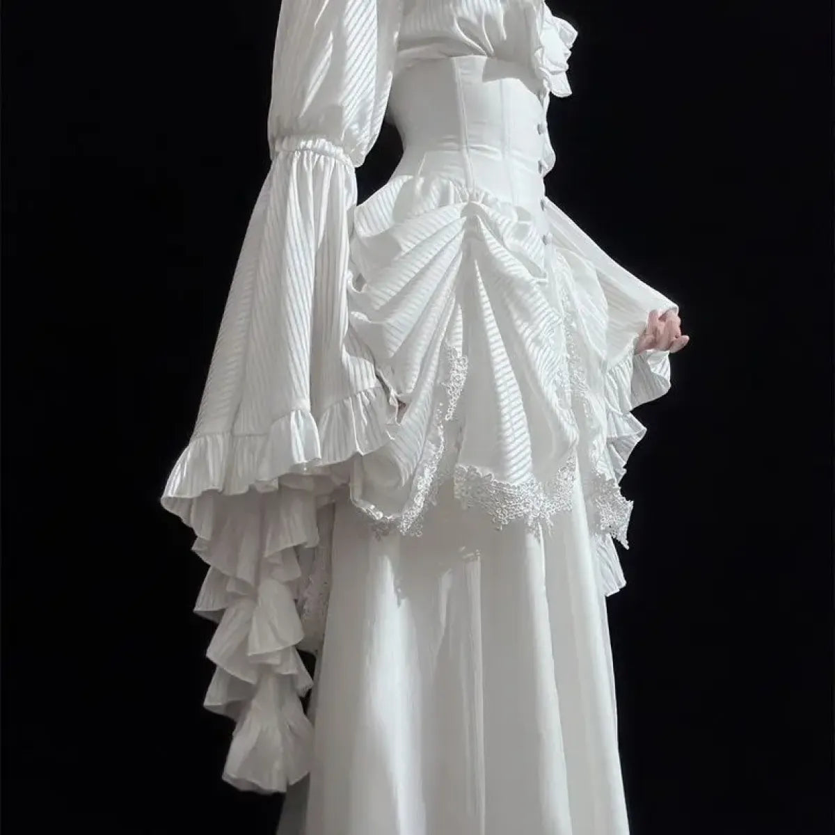 Harajuku Lolita Ruffle Sleeve Top - Tops - Harajuku Blouses & Skirts - 9