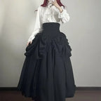 Harajuku Lolita Flare Sleeve Top & Midi Skirt Set - Bottoms - Sets / Co-ords - 4