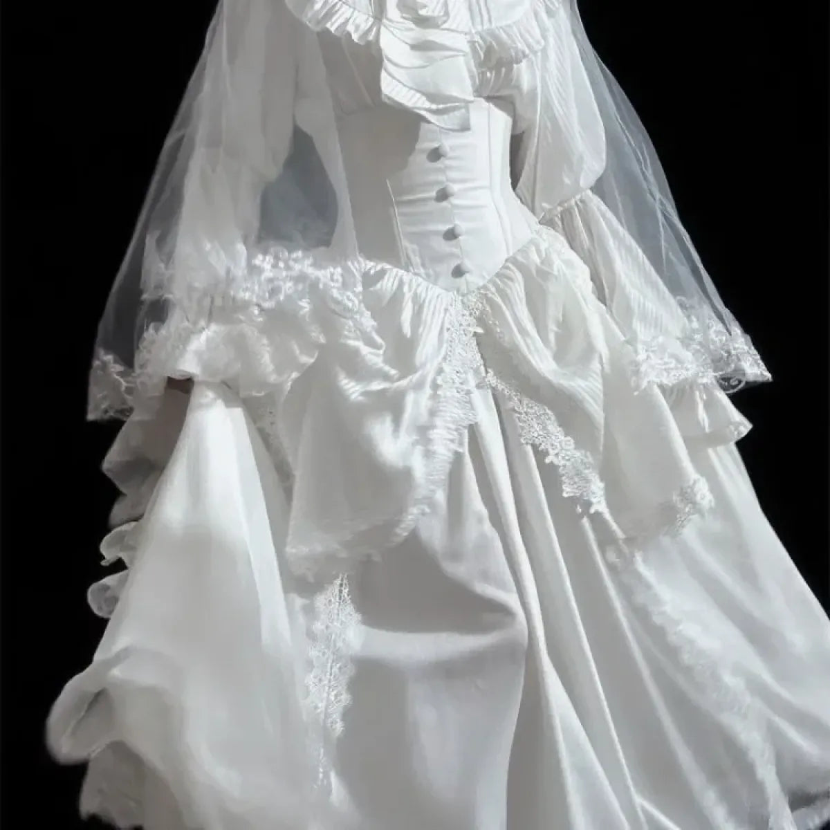 Harajuku Lolita Flare Sleeve Top & Midi Skirt Set - Bottoms - Sets / Co-ords - 7