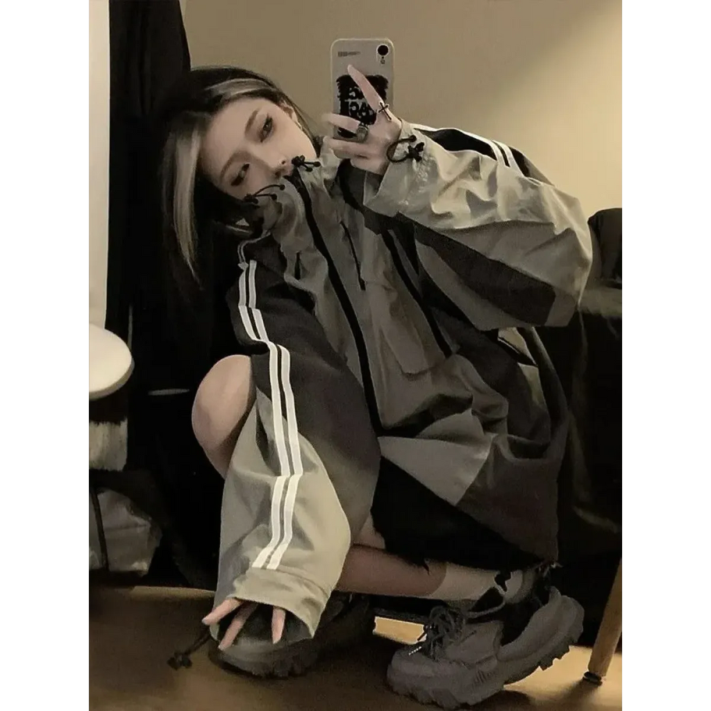 Harajuku Oversized Techwear Windbreaker Jacket - Jackets & Coats - Jacket - 1