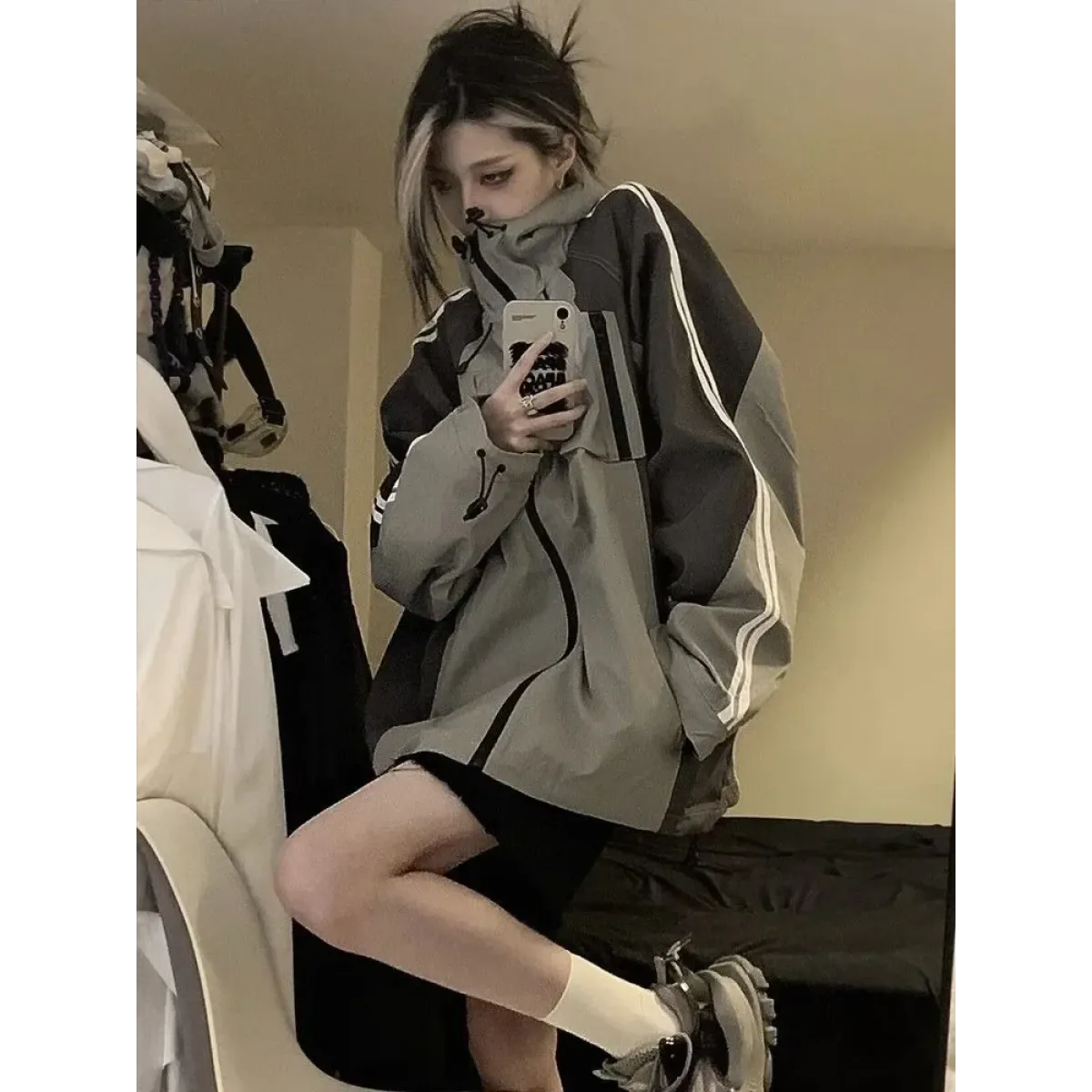 Harajuku Oversized Techwear Windbreaker Jacket - Jackets & Coats - Jacket - 4