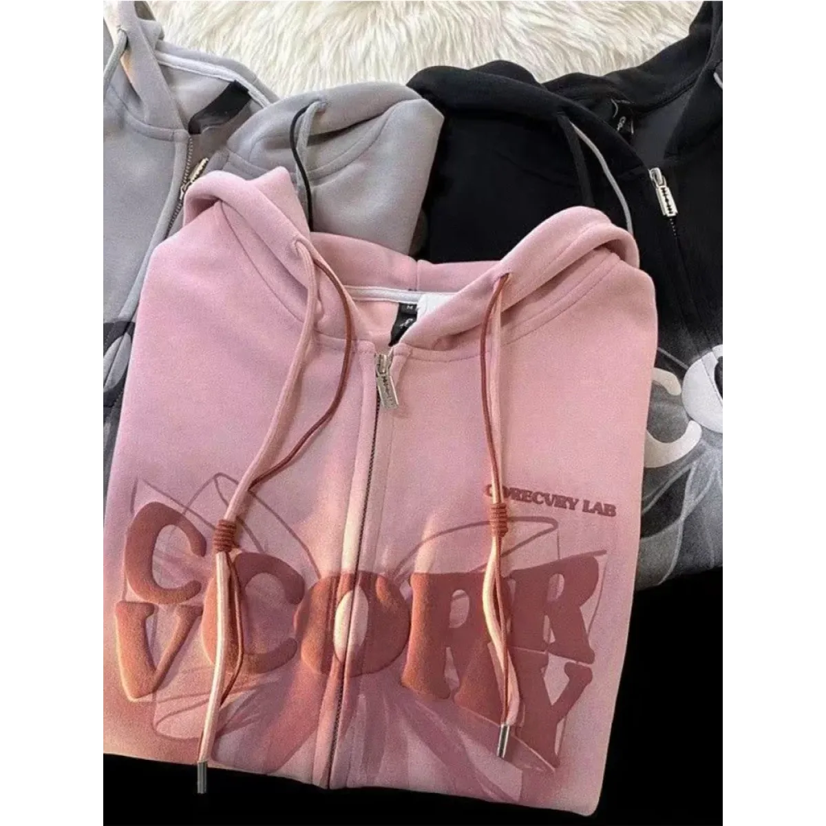 Harajuku Oversized Zip Up Hoodie - Hoodies & Sweatshirts - Hoodies - 5