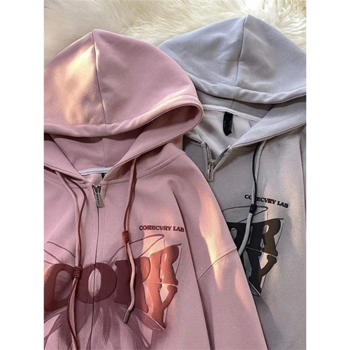 Harajuku Oversized Zip Up Hoodie - Hoodies & Sweatshirts - Hoodies - 6