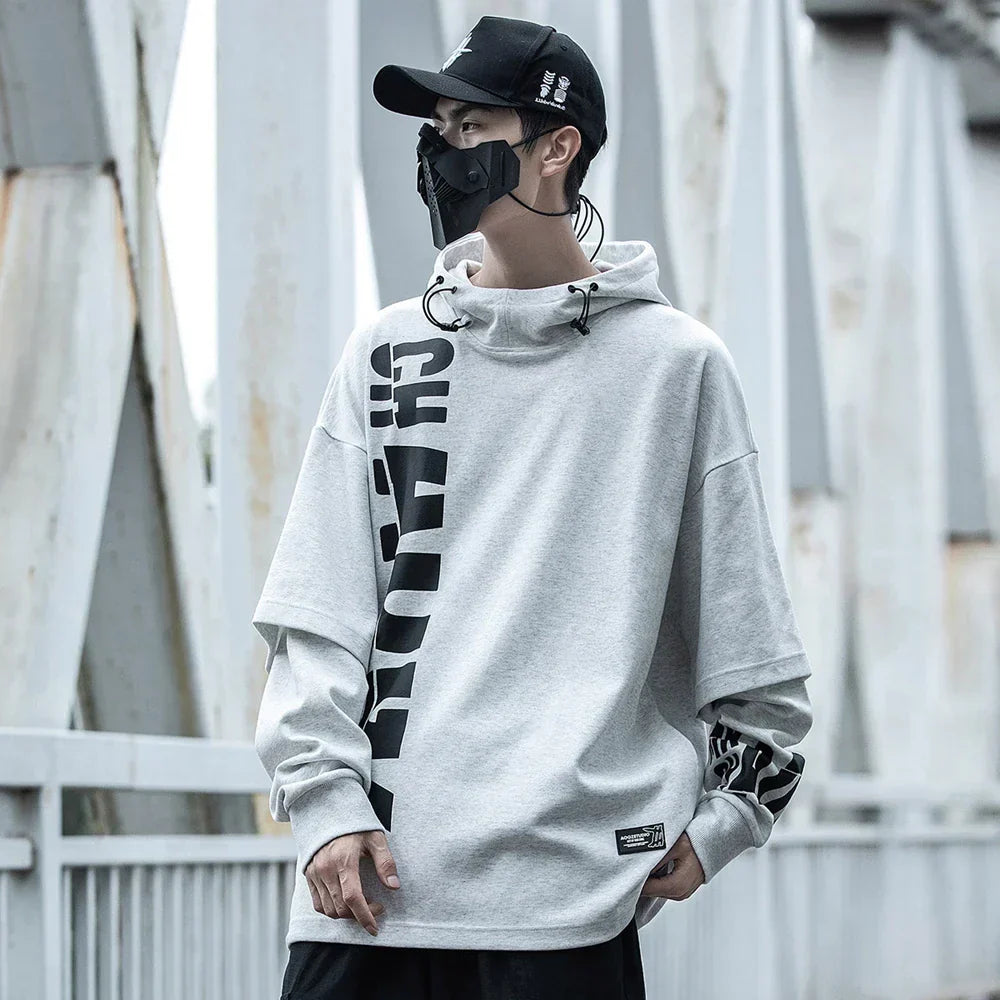 Harajuku Patchwork Techwear Hooded Sweatshirt - T-Shirts - Coats & Jackets - 4 - 2024