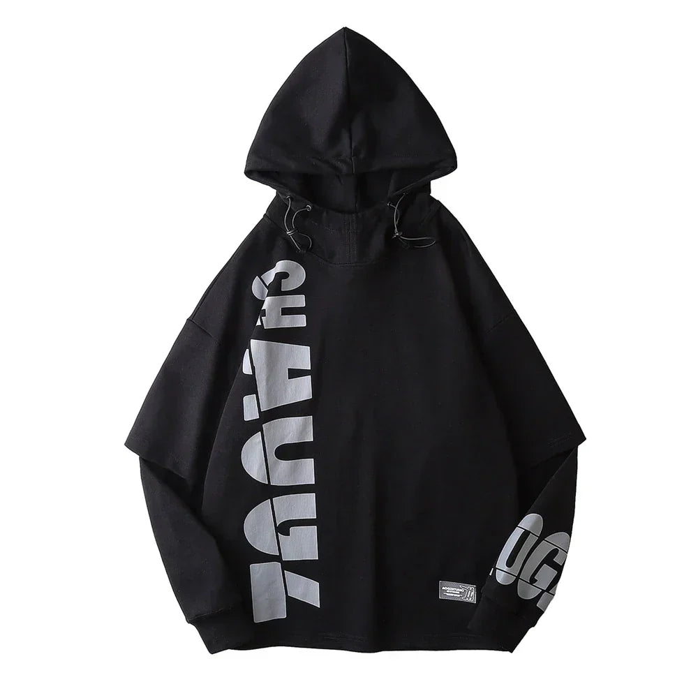 Harajuku Patchwork Techwear Hooded Sweatshirt - T-Shirts - Coats & Jackets - 5 - 2024